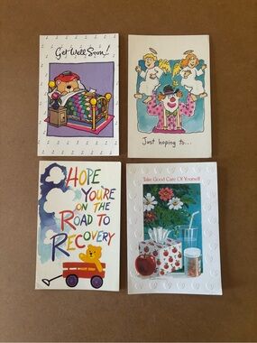 Assorted Get Well & Recovery Greeting Cards - Colorful Illustration Pack